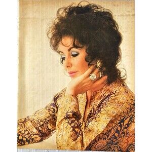 Elizabeth Taylor Vintage Life Magazine Hollywood Actress Picture Print 1970's